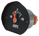 Gauge, Amp, 1971-72 CH/EC/MC Super Sport, Black Face w/White Letters