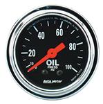 Gauge, Oil Pressure, AutoMeter, Mechanical, 2-1/16", 0-100PSI