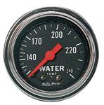 Gauge, Water Temp, AutoMeter, 2-1/16", Mechanical, 120-240F, 6FT Line