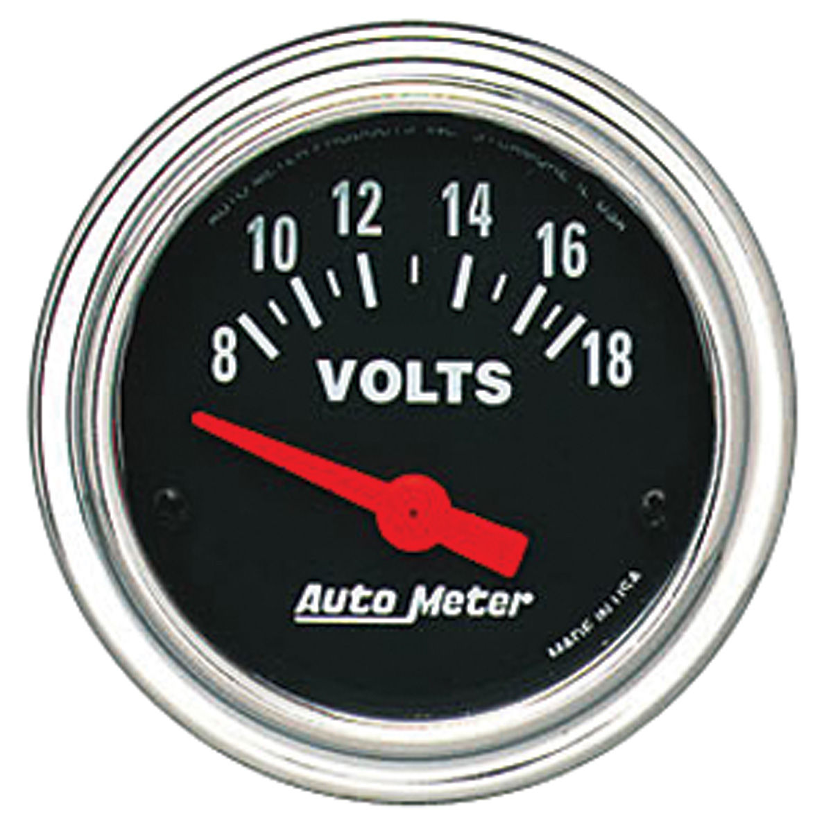 Autometer Gauge, Voltmeter, Auto Meter, Traditional Chrome, 21/16