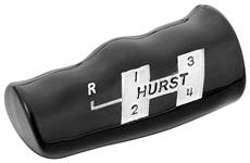 T-Handle, Shifter, Black w/Hurst Shift Pattern Logo, 3/8”-16