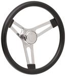 Steering Wheel Kit, 1959-69 GM, Symmetrical Foam, 3.25" Dish, Tall Polished Cap