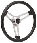 Steering Wheel Kit, 59-69 GM, Symm. Foam, 3.25, Hi Rise Cap, Plain, Black