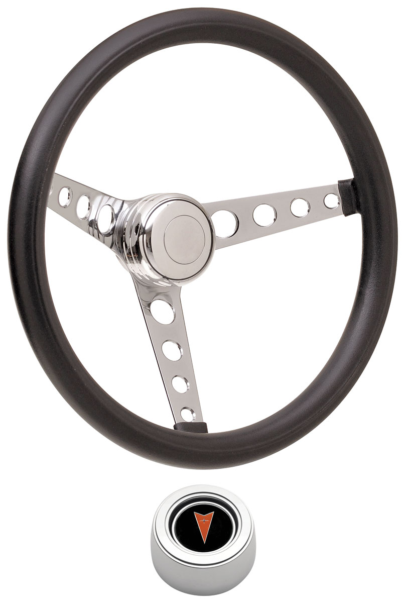 GT Performance Steering Wheel Kit, 5968 Pontiac, Classic Foam, Hi Rise Cap, Arrowhead, Polish
