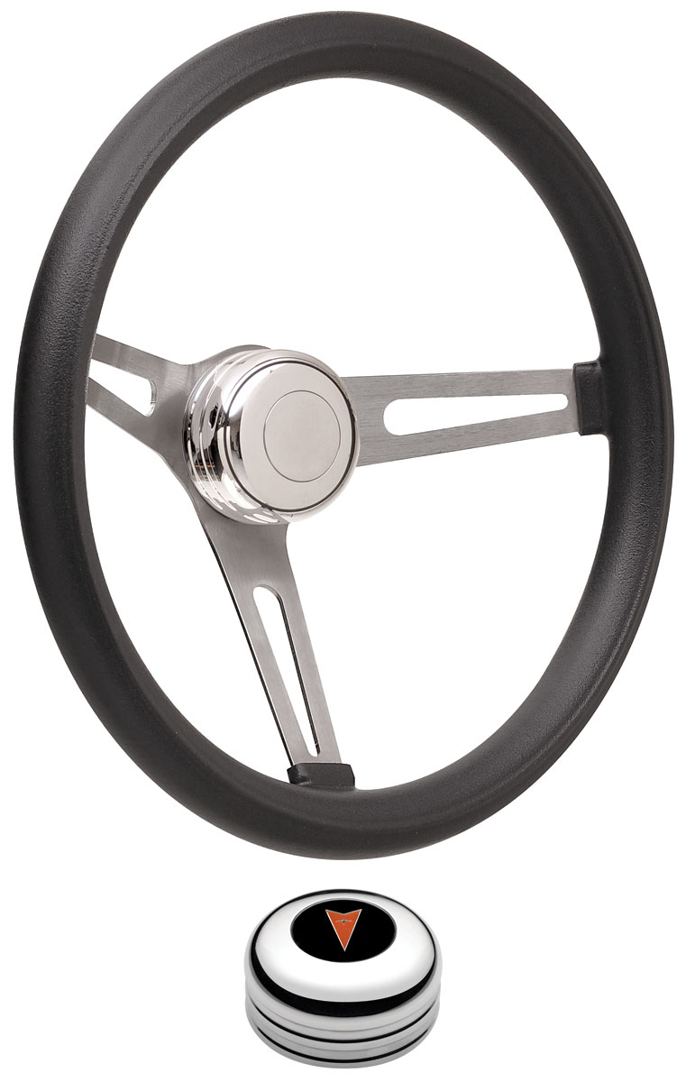 GT Performance Steering Wheel Kit, 5968 Pontiac, Retro Foam, Tall Cap, Arrowhead, Polished
