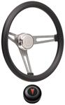 Steering Wheel Kit, 69-77 Pontiac, Retro Foam, Tall Cap, Arrowhead, Black