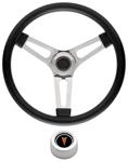 Steering Wheel Kit, 59-68 Pontiac, Sym Foam, 1.5, Hi Rise Cap, Arrowhead, Polish