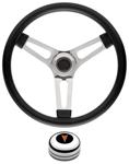 Steering Wheel Kit, 69-77 Pontiac, Sym Foam, 1.5, Tall Cap, Arrowhead, Polish