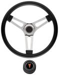 Steering Wheel Kit, 69-77 Pontiac, Sym Foam, 1.5, Hi Rise Cap, Arrowhead, Black
