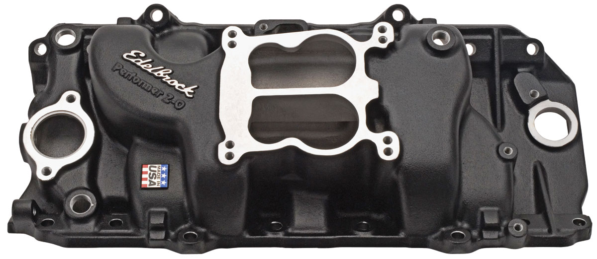 Intake Manifold, Edelbrock, Performer 2O, BB Chevy, NonEGR