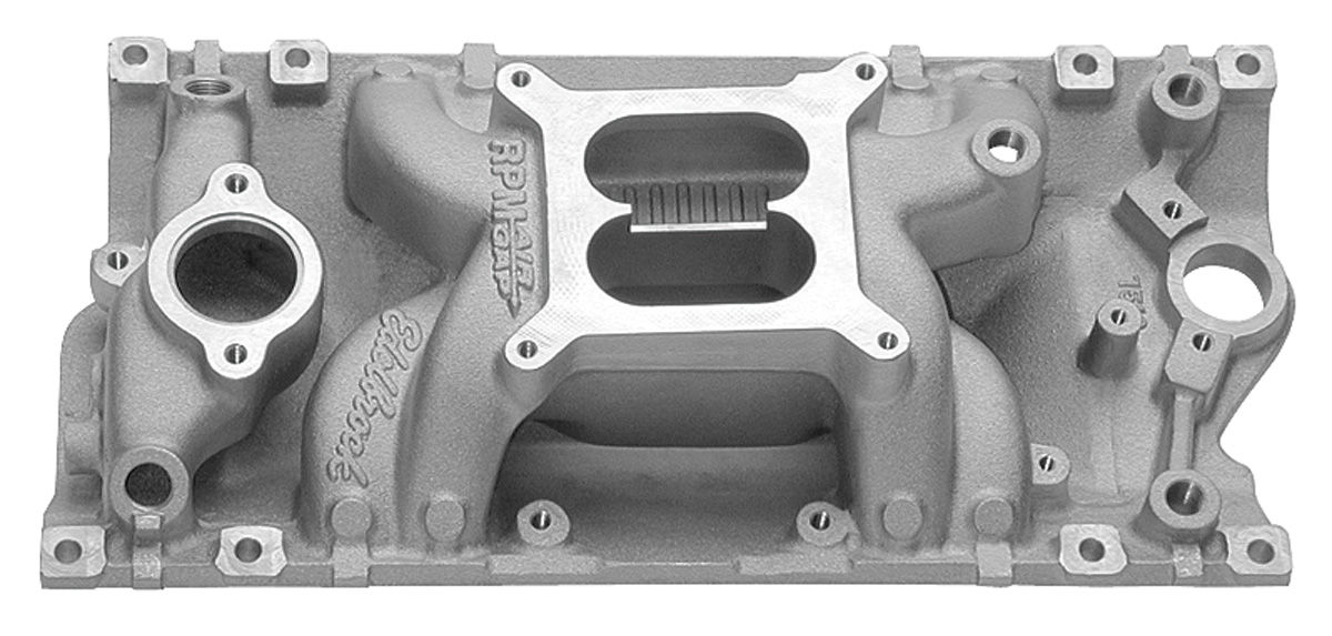 Intake Manifold, Edelbrock, SB Chevy, RPM AirGap, Vortec