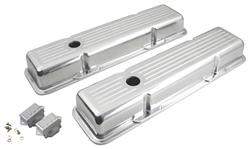Valve Covers, Chevy Small Block, Polished, Ball Milled, Short