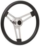 Steering Wheel Kit, 59-69 GM, Symm. Foam, 3.25, Tall Cap, Plain, Black
