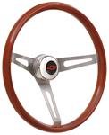 Steering Wheel Kit, 67-69 Chevrolet, Retro Wood, Tall Cap, Red Bowtie