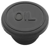 Oil Cap, Push-In, Rubber w/ Oil Logo