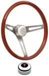 Steering Wheel Kit, 59-68 Pontiac, Retro Wood, Tall Cap, Arrowhead, Polished