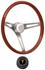 Steering Wheel Kit, 69-77 Pontiac, Retro Wood, Hi Rise Cap, Arrowhead, Black