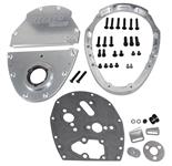 Timing Cover, Comp Cams, 3-Piece, Chevrolet Small Block/90-Degree V6, Billet