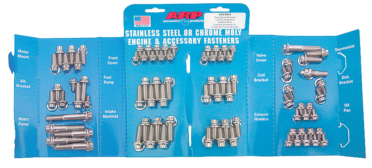 Bolt Kit, ARP, SB Engine, Stainless, 12 PT