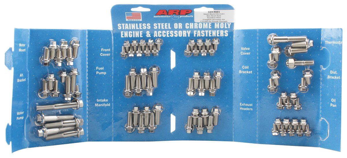 Bolt Kit, ARP, SB Engine, Stainless, 6 PT