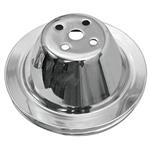 Pulley, Water Pump, 1964-68 SB Chevy, Single Groove, Chrome