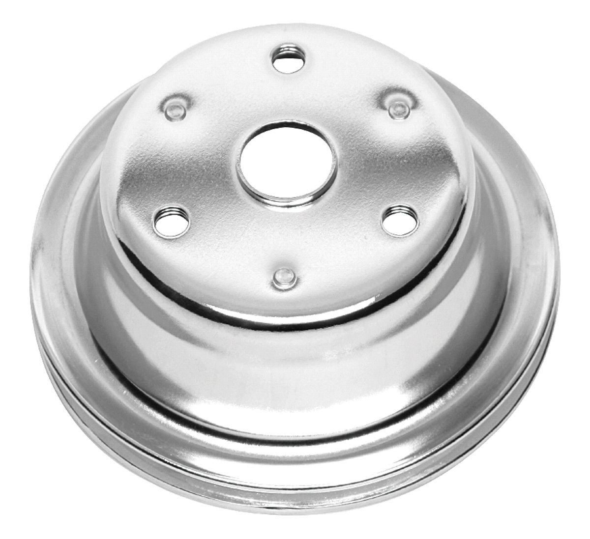 Pulley, Crankshaft, 196985 Small Block Chevrolet, Chrome, Single Groove