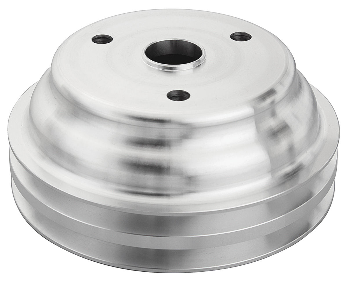 Pulley, Crankshaft, 196985 Small Block Chevy, Aluminum, Double Groove