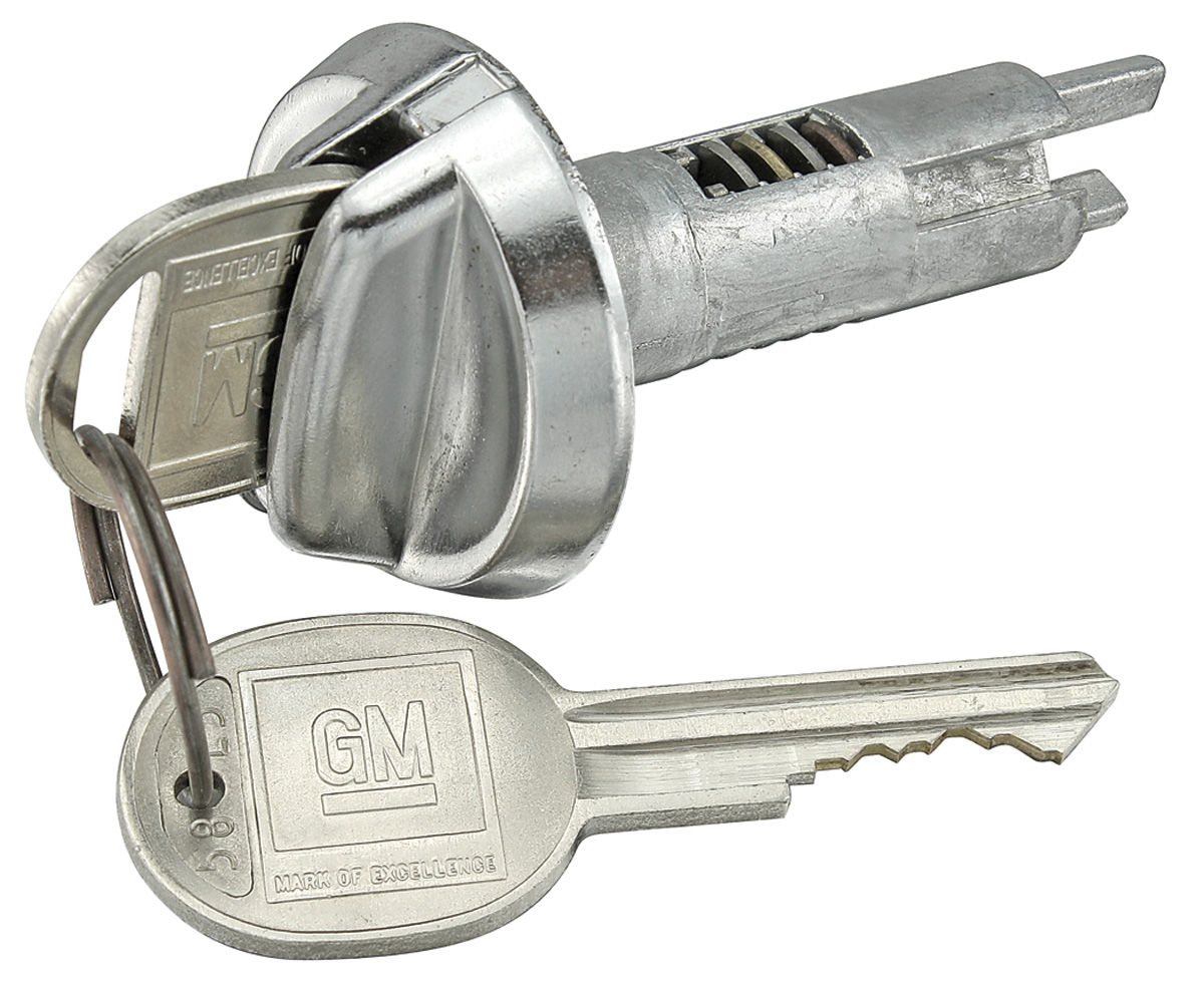 Lock Set, Glove Box, 197077 Pontiac &6978 Cadillac, Late Style Key