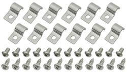 Line Clamps, Kugel, 1/4", Stainless Steel, 12 Pack