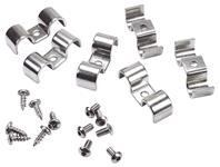 Line Clamps, Kugel, 1/4" X 1/4" Double, Stainless Steel, 6 Pack