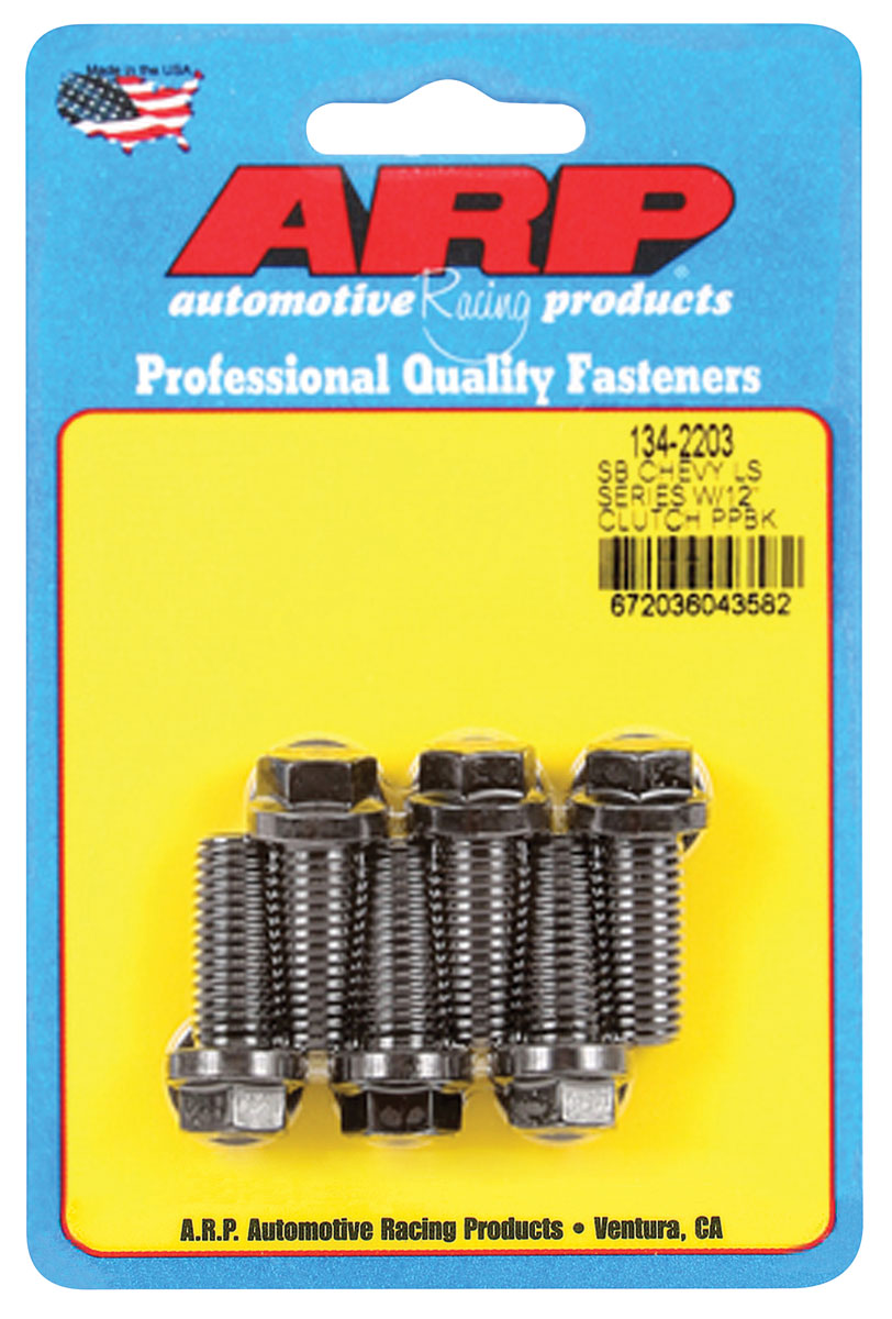 ARP Bolts, Pressure Plate, LS Engine, 12" Clutch, Black, Hex Head