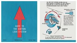Sleeve, Ignition Lock Instructions, 1973-74 Riviera, 1974 Bonn/Cat, GM# 738563