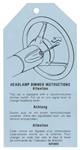 Instructions Tag, Headlight Dimmer, 1976-77 Cadillac/Riviera, GM # 491863