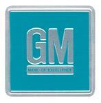 Decal, 66-67 GM, Door Jamb, GM Mark Of Excellence, Turquoise