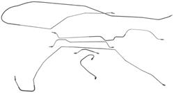 Brake Lines, Front/Rear, 1966 Riviera, Power Drum, 6 Lines