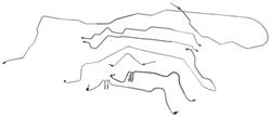 Brake Lines, Front/Rear, 1971-76 Riviera, Power Disc, 7 Lines