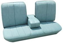 Seat Upholstery, Cologne Grain, 1966 Cadillac, DeVille, Front Bench w/ Armrest