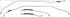 Cooler Lines, Hydramatic Transmission, 1959-60 Cadillac w/AC, 4pc