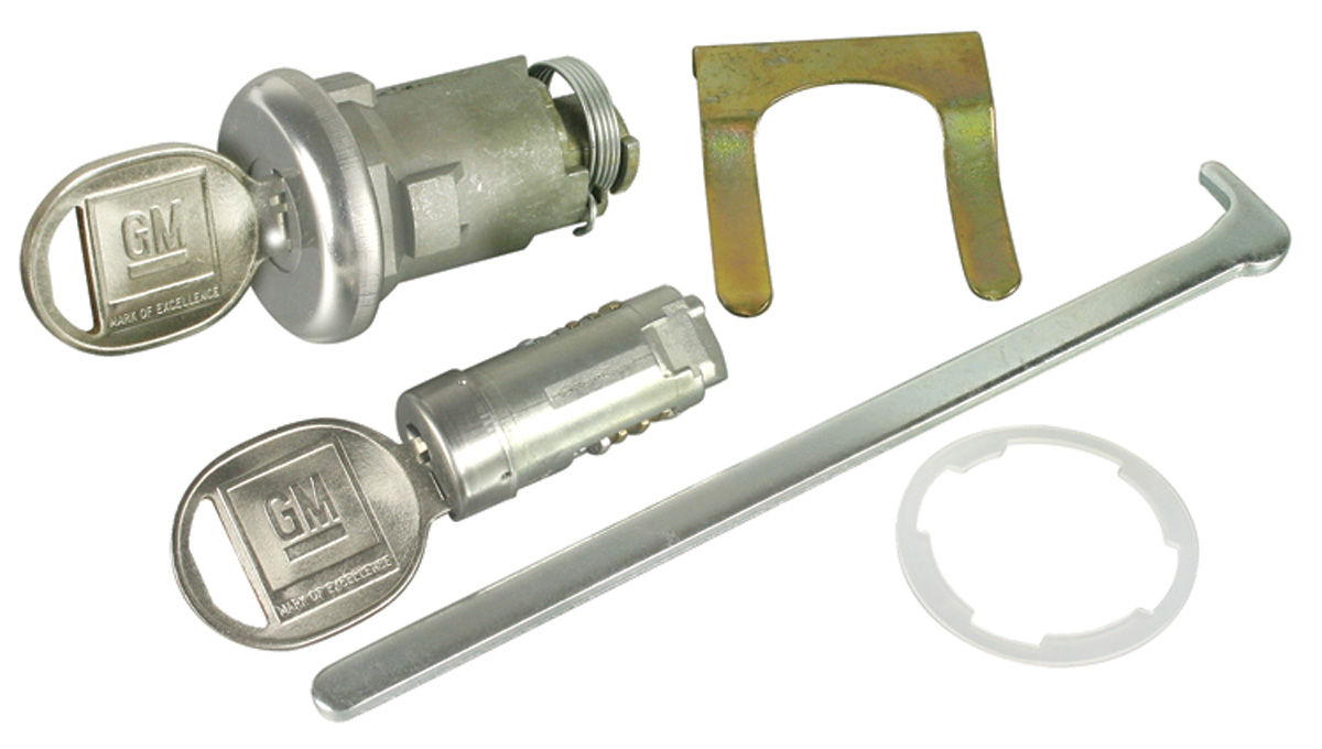 Lock Set, Glove Box/Trunk, 1966 Chevelle/196869 Pontiac, w/ Late Keys