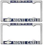 License Plate Frame, 1971 Monte Carlo