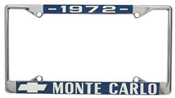 License Plate Frame, 1972 Monte Carlo