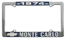 License Plate Frame, 1974 Monte Carlo