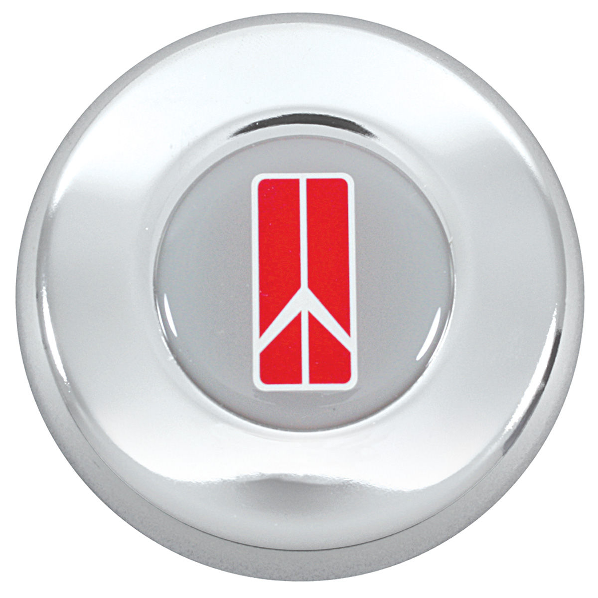 Horn Button, Grant Classic/Challenger Series, Oldsmobile Logo, Chrome w