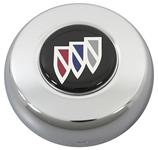 Horn Button, Grant, Classic/Challenger Series, Chrome, w/Blk Buick Tri-Shield