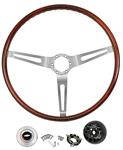 Steering Wheel Kit, Grant Repro Dark Mahogany, 1969-72 CH/EC/MC, 6-Bolt