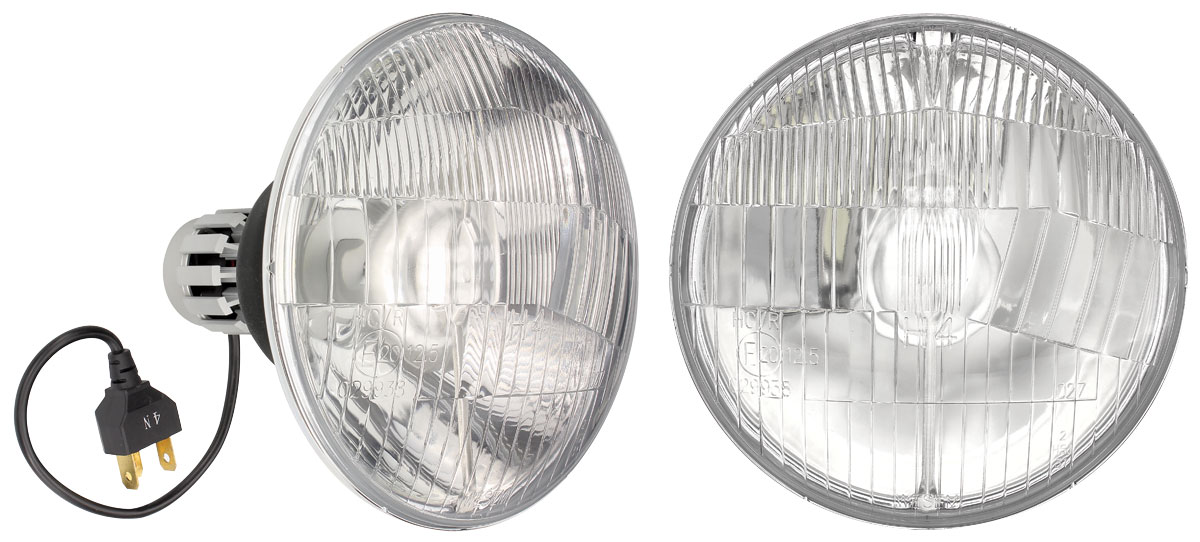 Delta Tech Headlights, Delta Lights LED 53/4" w/Halo, Convex Glass