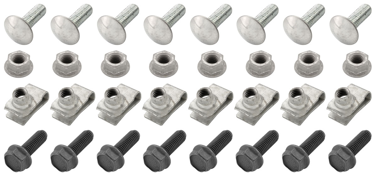 RESTOPARTS Bumper Bolts, 197887 El Camino, Rear, w/o Impact Strip