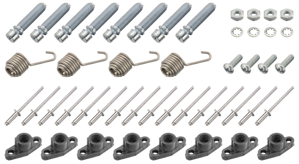 thumbnail interactive-video image 1 of GM Headlight Adjusting Nuts & Screws Kit – 1 Screw, 8" Long, For 1962-On Cars 1 of 2