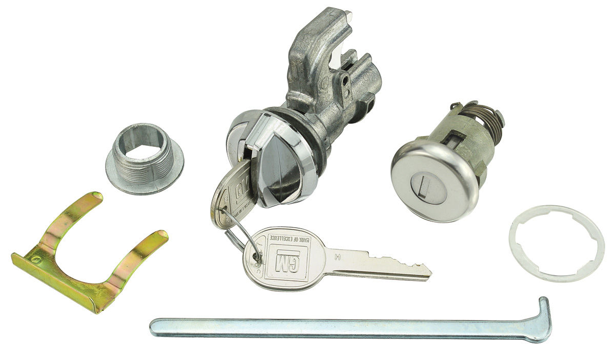 Lock Set, Glove Box/Trunk, 197077 Mal/MC & 197072 Sky, w/ Original
