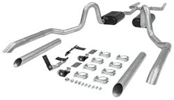 Exhaust Set, FM Amer. Thunder, 64-72 A-Body, 2.5", XMBR-BK w/S40, Dual Rr Exit